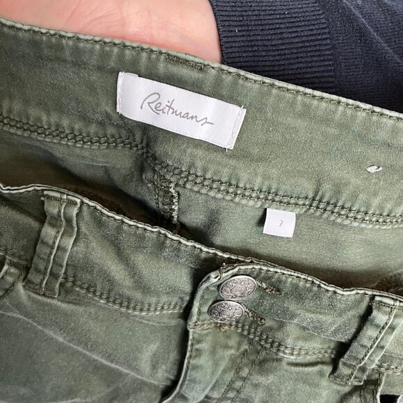 Reitman's. Jean Pants. Green With Pattern Acccent. Size 7. Womens. - Picture 6 of 10